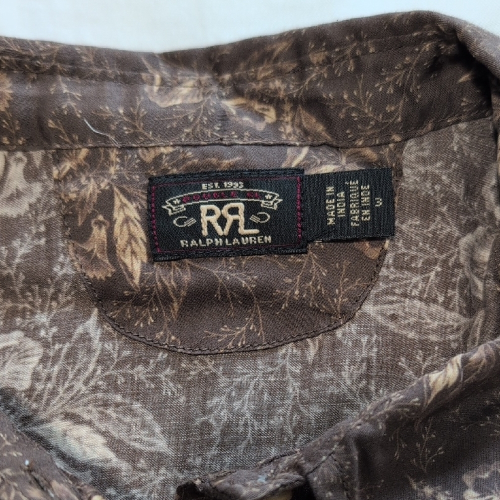 Ralph Lauren Double RL Brown Floral Blouse - Picture 4 of 10
